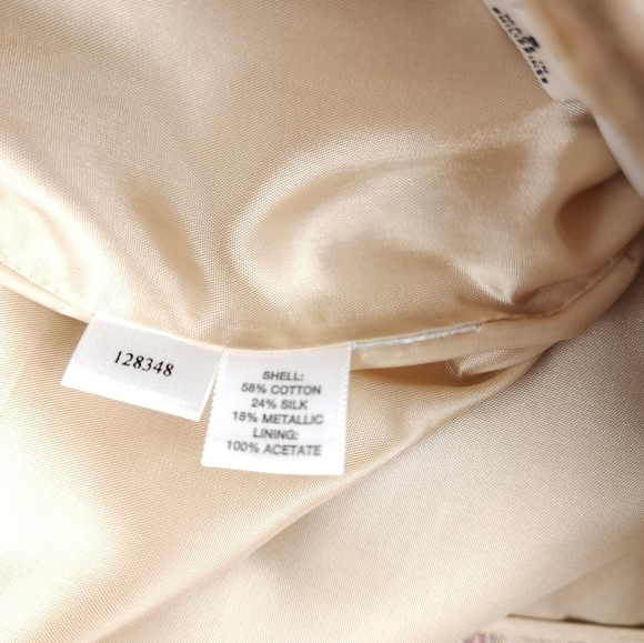 New Loft Gold Silk Blend Pencil Skirt Sz 6 - Picture 2 of 10